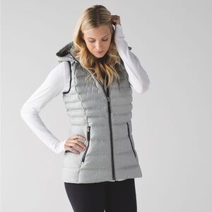 Lululemon Down For It Vest - White / Silver - lulu fanatics